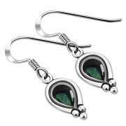 Abalone Shell Pear Shaped Ethnic Style Drop Hook Earrings, e177